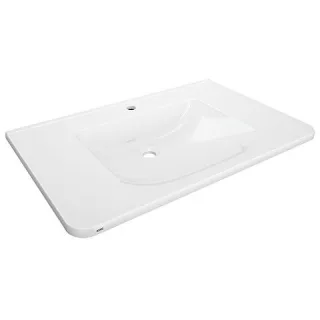 KWC Aquarotter Einzelwaschtisch, MEDCARE, MIRANIT, 850x150x550 mm, weiß, Hahnloch, 2030072440 2030072440
