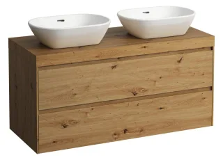 LAUFEN WTU+WT-Platte LANI 495x1185x580 m.Aus re+liPL.65mm(wildeiche)2Schubl wildeiche, H406574112267 H4065741122671