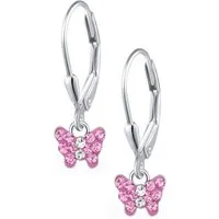 Limana Paar Ohrhänger zarte Schmetterling Mädchen Ohrringe 925 Silber Geschenk Schmuck (inkl. Schmuckdose), Geburtstag Einschulung Schulanfang Ostern Weihnachten Nikolaus
