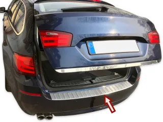 MATT Edelstahl Ladekantenschutz Stoßstange Schutz Abdeckung für BMW 5er F11 Touring ab 2010-2017