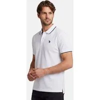 U.S. Polo Assn. Poloshirt USKayle – Classic Fit kurzarm mit Logo-Stickerei Mit Flachstrick-Kragen, Knopfleiste und elastischer Baumwollmischung