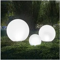 esotec LED Gartenleuchte 3er Set Solarkugeln multicolor D20+30+40cm 7 Farben Farbwechsel 102614, LED fest integriert