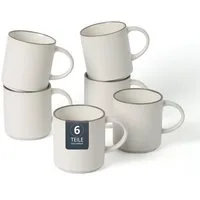 OTTO home Becher Kaffeebecher Ylvii, 6er Set, 6-tlg., Steinzeug, spülmaschinenfest und mikrowellengeeignet, 350 ml