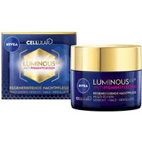 Nivea Nachtcreme LUMINOUS630 ANTI-PIGMENTFLECKEN, Beugt Neuentstehung vor, spendet Feuchtigkeit, mit Hyaluronsäure.