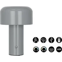 OTTO home LED Tischleuchte Ronno, Dimmer, Dimmfunktion, Ein-/Ausschalter, Farbsteuerung, USB-Ladefunktion, mehrere Helligkeitsstufen, LED fest integriert, warmweiß - kaltweiß, USB-C, Akku, Typ-C-Ladekabel, CCT, Tischlampe kabellos, Akkulampe