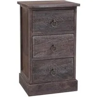 CARO-Möbel Nachtkommode ENZO, Nachttisch Nachtschrank für Boxspringbett Konsole Kommode Vintage Look