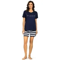 comtessa Shorty Feeling Good (Set, 2 tlg., 2-teilig) Damen Pyjama 2-teilig Shorty Schlafanzug Baumwolle große Größen
