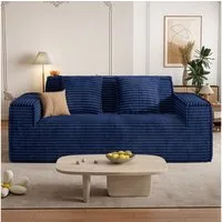 Aivermeil Sofa 2-3-Sitzer Kord-Sofa, montagefrei, 1 Teile, All-in-One Cloud-Sofa mit 2 Kissen für Wohn- & Schlafzimmer