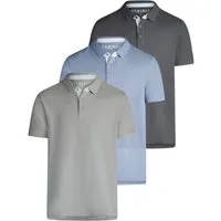 DENIMFY Poloshirt Herren Polohemd DFRay 3er Pack Regular Fit (Vorteilspack, 3-tlg) Basic Sommer Shirt aus 100% Baumwolle