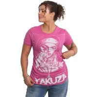 YAKUZA Rundhalsshirt Nun mit Rippbündchen