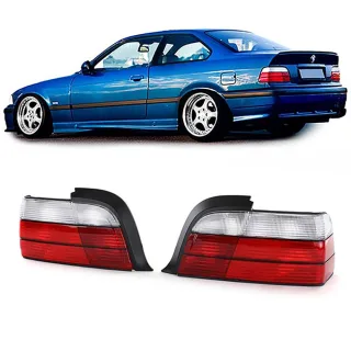Rückleuchten Heckleuchten in Rot / Weiss für BMW 3er E36 Coupe Cabrio auch M3 90-99