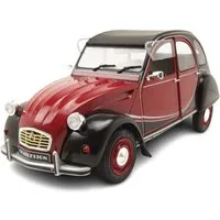 Solido Modellauto Citroen 2CV 6 Charleston Ente 1982 rot schwarz, Maßstab 1:18