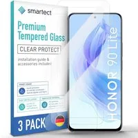smartect Displayschutzglas Schutzglas Panzerfolie Klar für Honor 90 Lite, Set, 3 Stück, Schutzfolie Glasschutz Bildschirm