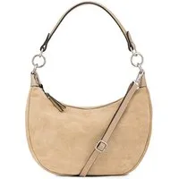 Caspar Schultertasche Leder Hobo Bag edle Damen Handtasche - PREMIUM LINE - Modell No.857, 100% italienisches Wildleder, samtig weich, angenehmer Tragekomfort