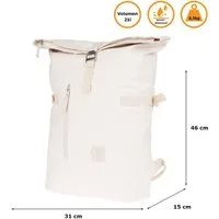 Christian Wippermann Cityrucksack Großer Roll up Rucksack Fahrradrucksack (1 tlg, 1-tlg), Kurier Rollup Bag