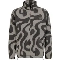 SUBLEVEL Fleecejacke Herren Kuschel-Fleecejacke mit Alloverprint