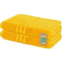 Lavea Duschtuch Elena Frottee Duschtücher Set 70x140 cm Handtücher, 100% Baumwolle (2er Set), Dusch-Handtuch, 500 g/m² Frottier, weich & saugstark, pflegeleicht