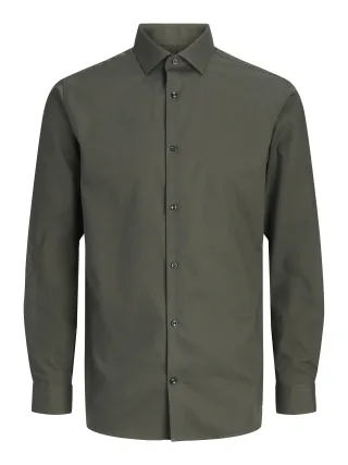 JACK&JONES - JPRBLAPARKER SHIRT L/S NOOS Forest Night - Gr. - L