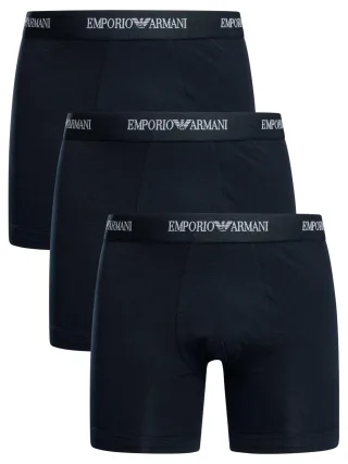 Emporio Armani 3Er-Pack Stretch-Boxershorts, Blau