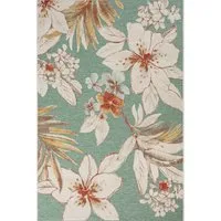 TaraCarpet Teppich TaraCarpet In und Outdoor Teppich Fantasy Lilie, rechteckig, Höhe: 5 mm, Lilie grün Wohnzimmer Balkon Terrasse Esszimmer 240X340