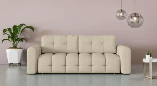 OTTO home 3-Sitzer "Manilla, wahlweise mit Bettfunktion, B/T/H 265/117/91 cm" mit Wellenunterfederung, in verschiedenen Materialien und Farben