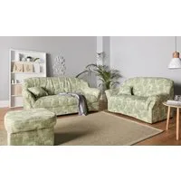 DOMO collection Polstergarnitur Bahia belastbar bis 140kg/ Sitz, mit Federkern, (Set), Microfaser MELROSE®, mocca