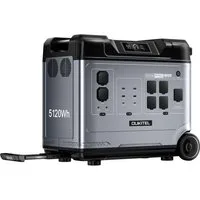 OUKITEL Stromerzeuger P5000E Pro 4000W/5120Wh Tragbare Powerstation, 4,0 in kW, (LiFePO4-Akku, 1-tlg), 4000W Solargenerator mit 5 AC Ausgängen, für Camping,Wohnmobil,Notfall