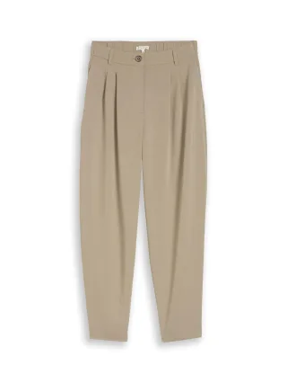 Tom Tailor - Cropped Barrel Hose silver olive - Gr. - 28