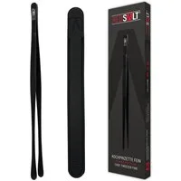 REDSALT® Kochpinzette Breit Black Edition PVD-Plasmabeschichtung, INOX 18/10 Edelstahl Goldstandard 1.4301