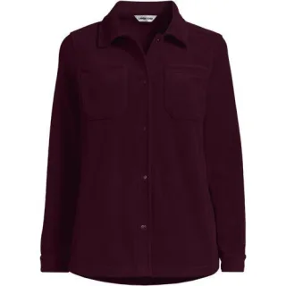 Anyweather Fleece-Hemdjacke für Damen in Petite-Größe, Damen, size: petite, Rot, Polyester, by Lands' End