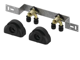 Tece logo-Ax Montageeinheit 150 mm mit U-Doppelwandsch. Dim.16xRp1/2",Si-Bronze, 8804004 8804004