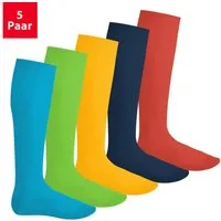 Footstar Langsocken EVERYDAY! 5 PAAR Damen & Herren Kniestrümpfe Lange Socken kniehoch