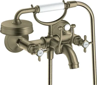 Hansgrohe Zweigriff Wannenarmatur Aufputz Axor Montreux brushed nickel, 16540820 16540820