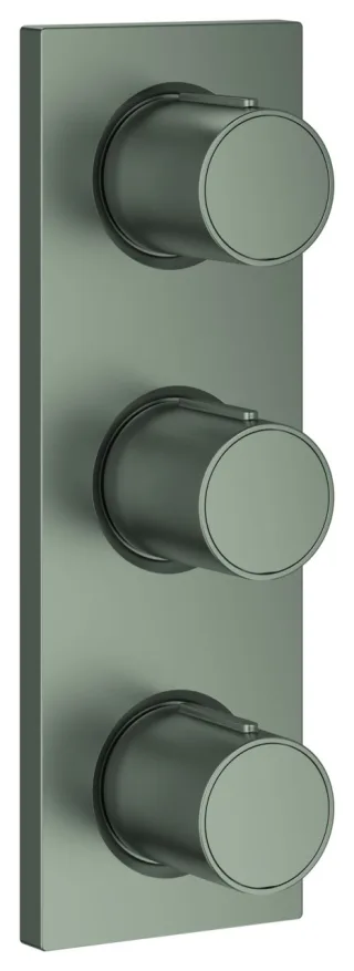 GROHE Unterputzventil Grohtherm F 100755 3-fach ohne Unterputz-Körper satin steel, 100755MS00 100755MS00