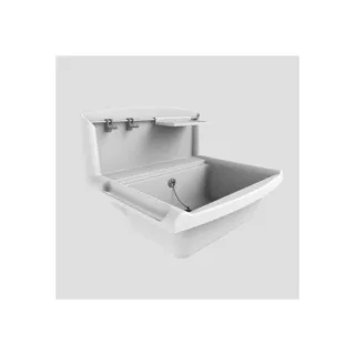 Sanit multiset Funktionsbecken 60005B60099 granit mit Spritzschutzrückwand