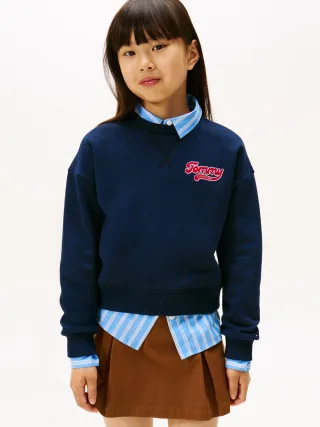 TOMMY FLOCK SWEATSHIRT dark night navy - Gr. - 10