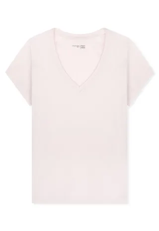 SCHIESSER - T-Shirt V-Ausschnitt rosé - Gr. - 40