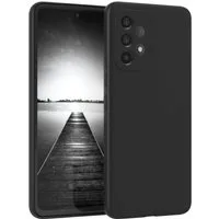 EAZY CASE Handyhülle für Samsung Galaxy A53 5G Hülle Silikon 6,5 Zoll, Silikon Schutzhülle mit Kameraschutz kratzfest Back Cover Etui Schwarz
