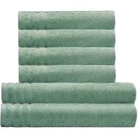 Kleine Wolke Handtuch Set Royal, 6 Stück (4 Handtücher 50/100 cm + 2 Duschtücher 70/140 cm), Frottier (Set, 6-St), Uni Farben, mit Bordüre, weich, in verschiedenen Sets erhältlich