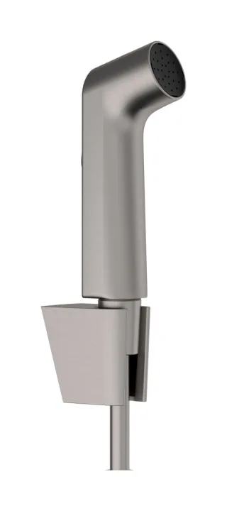 Hansgrohe Handbrause Bidette S 1jet/Porter S m. Textilschlauch 1250mm brushed black chrome , 29238 29238340