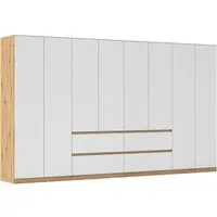 rauch Drehtürenschrank Schrank Garderobe MAINZ Breiten 91/136/181/226/271/315/360, Höhe 210cm (3 verschiedene Ausstattungen BASIC/CLASSIC/PREMIUM (inkl. SOFT-CLOSE) grifflose Front, Außentüren mit Push-to-Open Funktion MADE IN GERMANY