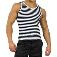 normani Tanktop Marine Tank-Top Rundhals Sommer Shirt Unterhemd Ärmelloses Casual Classic T-Shirts