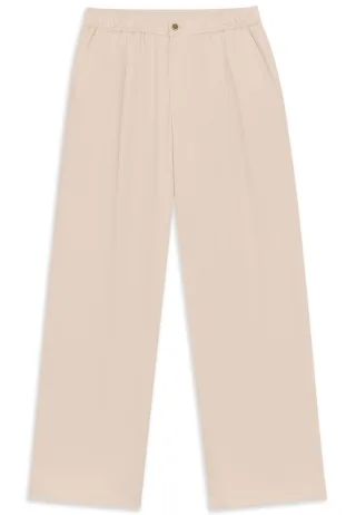 Bugatti Herren Bundfaltenhose natural linen mix