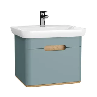 VitrA Sento Set 63 cm Waschtisch + Unterschrank 1 Lade Fjordgrün Matt,65873 65873