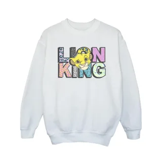 Disney - "The Lion King Pattern Logo" Sweatshirt für Mädchen (Weiß)