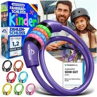 Nextcover Zahlenkabelschloss NEXTCOVER® Fahrradschloss Kinder mit 4-stelligem Zahlencode