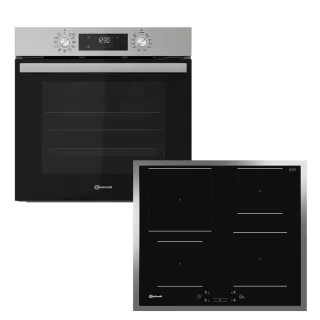 BAUKNECHT Backofen-Set "BAKO 740 IND IN" mit 1-fach-Teleskopauszug Hydrolyse Set, 2 Stk. tlg. GentleSteam – für ein saftiges Inneres und ein knuspriges Äußeres