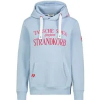 Eight2Nine Kapuzenpullover Damen Küstenhoodie bestickt Sweater, Kapuzensweatshirt mit Kängurutasche, mit Kapuze