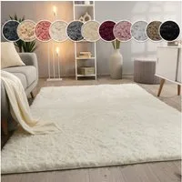 Paco Home Hochflor-Teppich Silky 591, rechteckig, Höhe: 37 mm, Uni-Farben, besonders weich und kuschelig