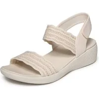 Skechers ARYA Sandale Sommerschuh, Keilsandalette mit komfortablem Luxe Foam